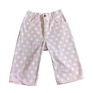 G1- Vintage Capri Pink Polka Dot Culotte shorts